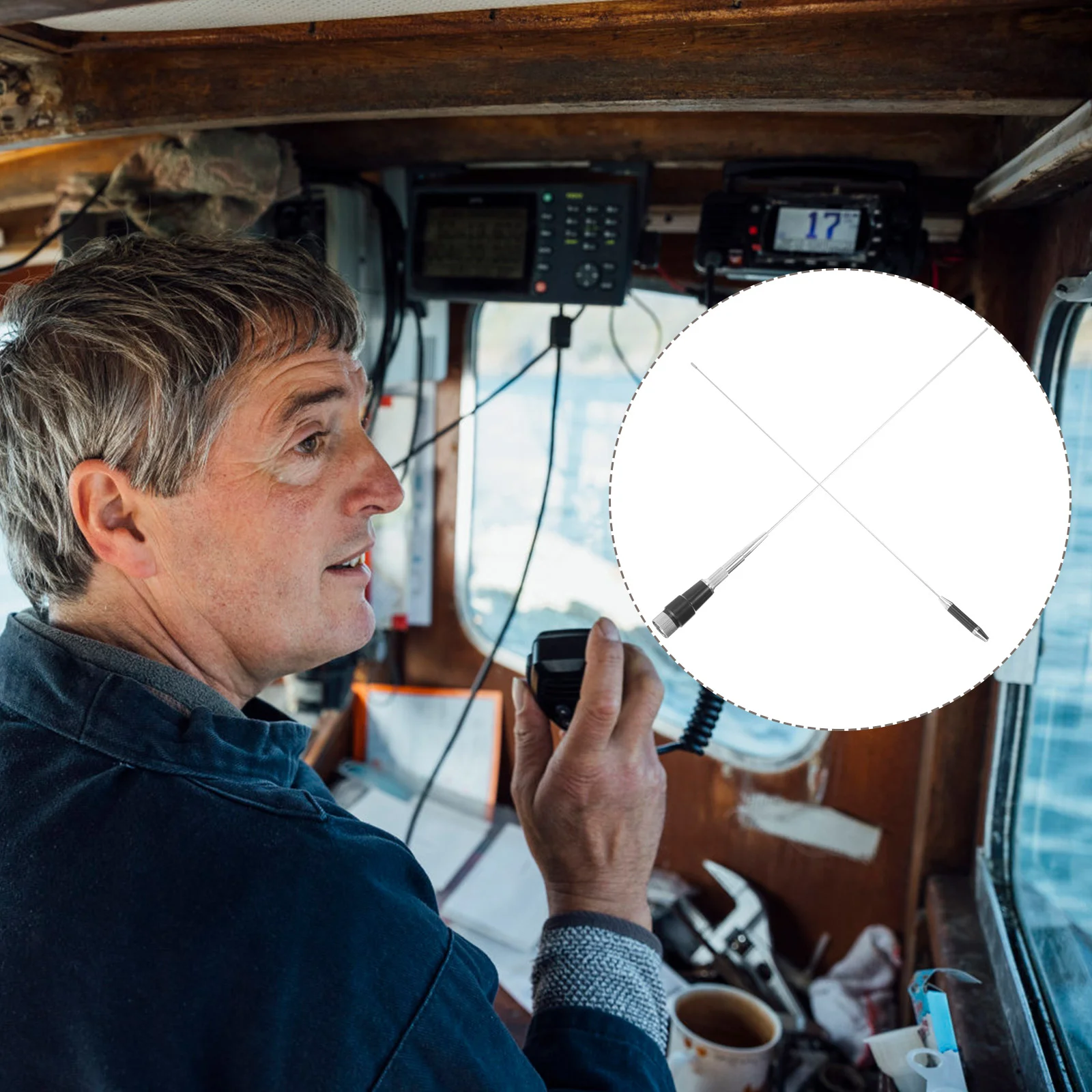 

Marine Antenna Walkie Talkie Vhf Radio Dual Band Ham Two-way Replacement Cb Whip Plastic Mobile Uhf 26-28mhz