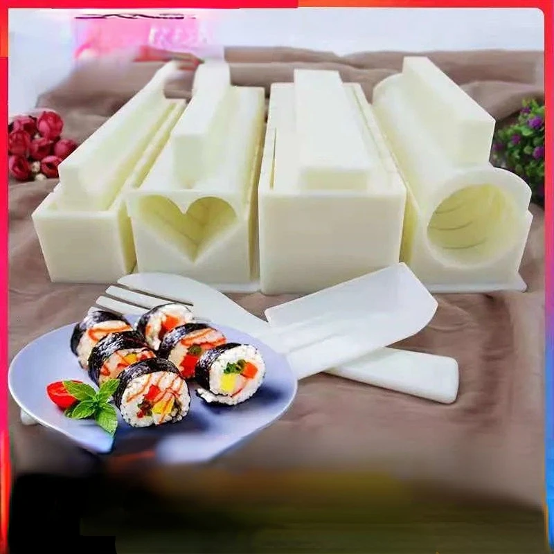 

Japanese Food Making Sushi Mould Diy Tools Household Steamed Rice Ball Artifact Seaweed Roll Sushi Cuisine Complete Set Onigiri