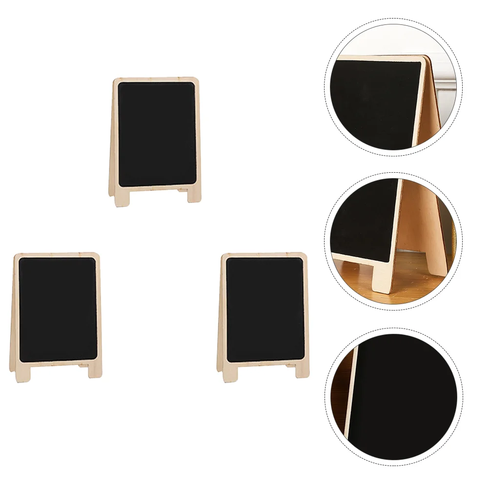 

3 Pcs Message Board Bill Boards Wood Signs The Memo Wooden Writing Borads Cypress Display Mini Chalkboards