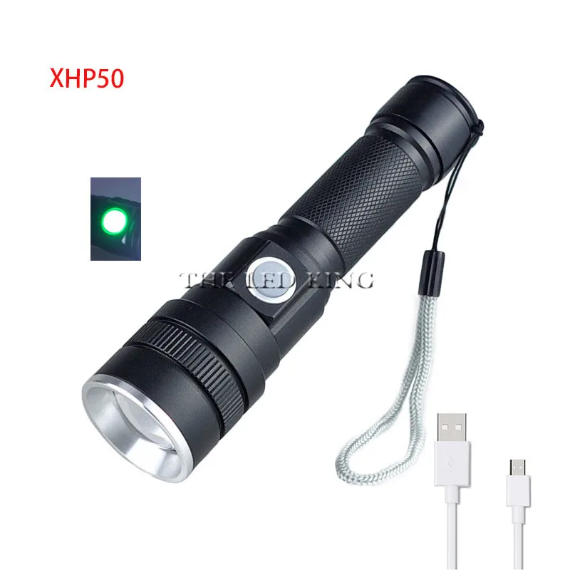 Powerful 60000LM LED Flashlight XHP50 USB Rechargeable Torch Zoom 5Mode Lantern Use18650/26650 Battery |