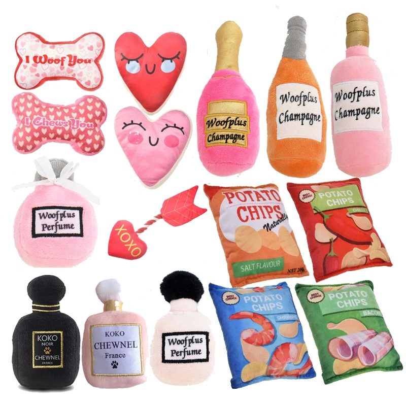 Perfume Bone Shape Valentine's Day Interactive Pet Accessories Dog Squeaky Toy