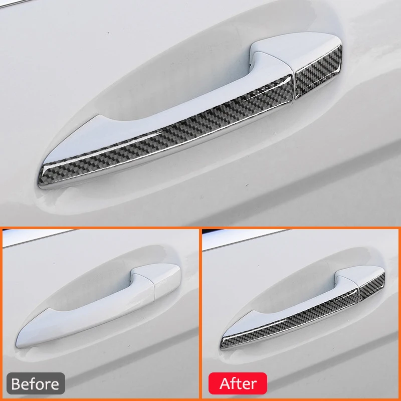Наружная ручка из углеродного волокна для автомобильной двери отделочные полосы