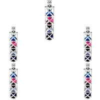 10pcs new charm rhombus cylinder shape pearl cage locket aromatherapy diffuser pendant necklace bracelet diy jewelry making bulk
