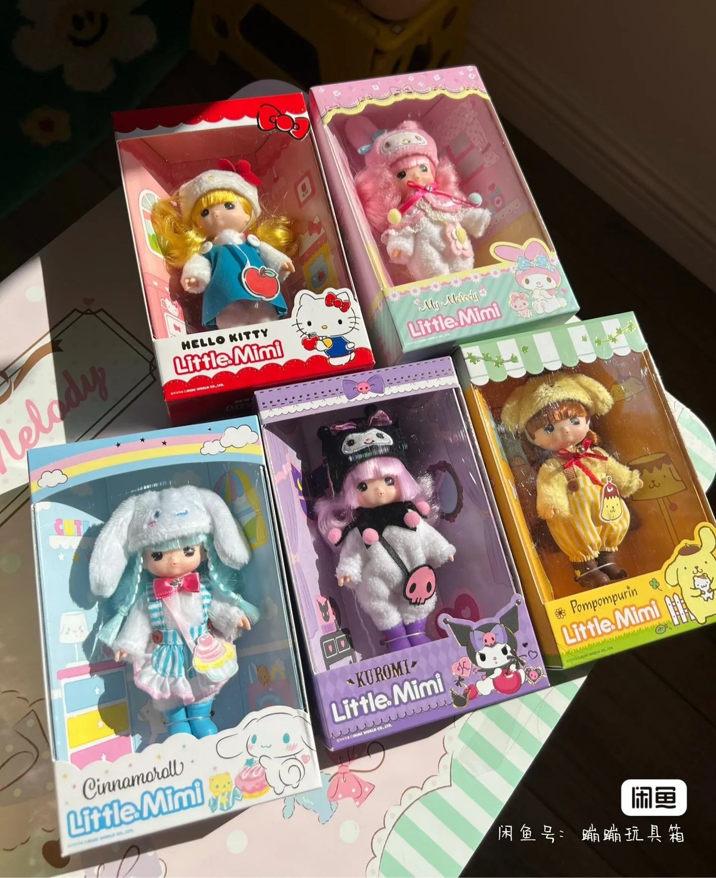 Маленькая плюшевая мини-кукла Saniro Hello Kitty Kuromi Mymelody Cinnamoroll помпон пуриновая Кукла