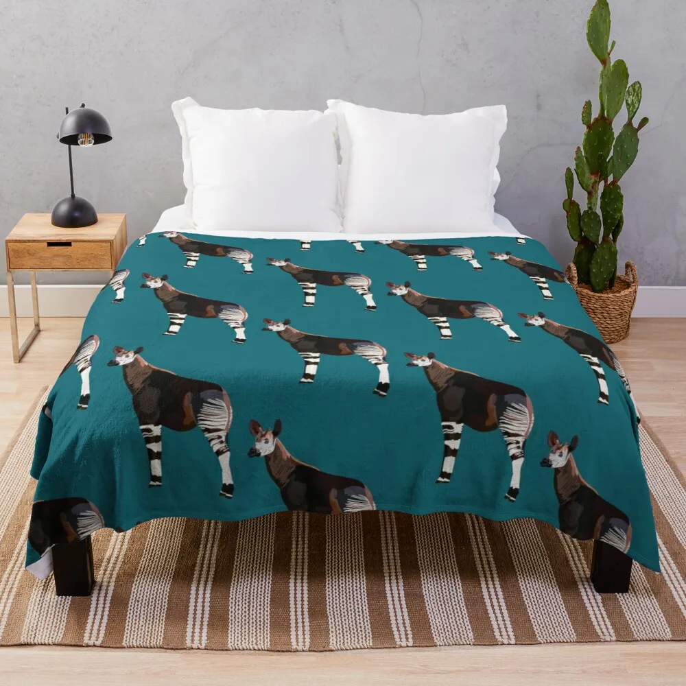 

O is for Okapi Throw Blanket For Sofa Nap Blanket