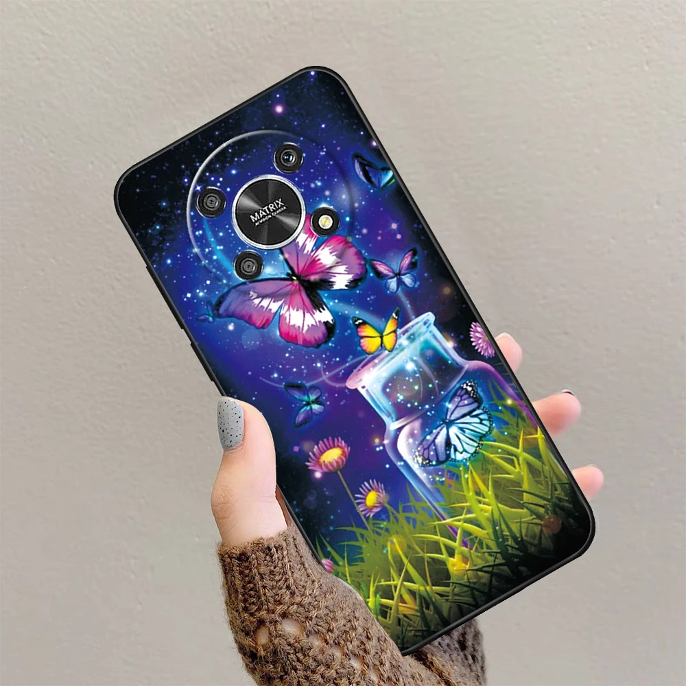 Чехол для Honor Magic 4 Lite 5G 6 81 дюйма силиконовый чехол телефона Huawei розовый с надписью