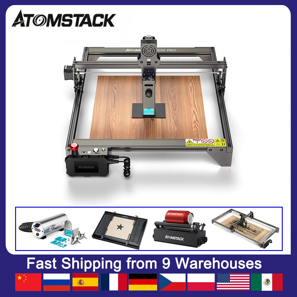 ATOMSTACK S10 Pro CNC машина для лазерной гравировки и резки двойная точка сжатия