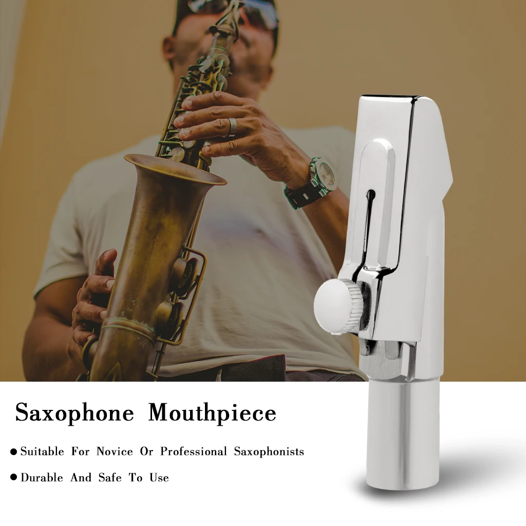 Tenor Sax Mouthpiece Nickel-plated Bb Tenor Metal Saxophone Mouthpiece 5/6/7/8 With Cap & Ligature For Professional Sax Player enlarge