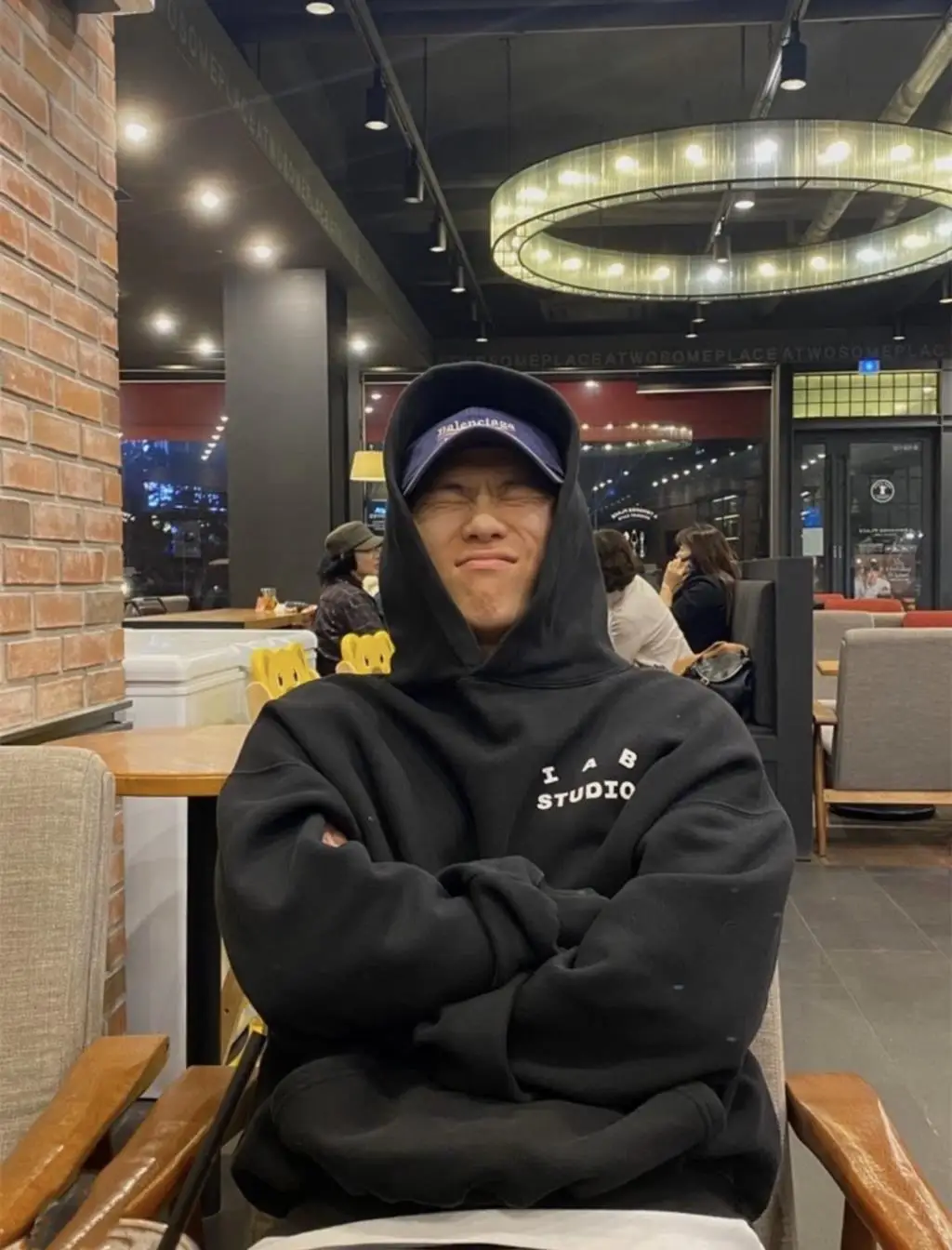 IAB Studio Sweatshirts Men's Casual Sports Cool Pullover Printed Fleece Oversized Hoodie Fashion Hip Hop Streetwear Men's