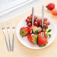 stainless steel west tableware fruit cake dessert fork kitchen accessories home party dessert lovely fruit fork tableware