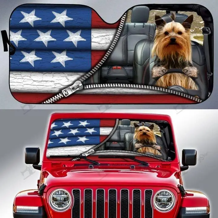

Yorkshire Terrier Auto Sun Shade Car Windshield Window Cover Sunshade