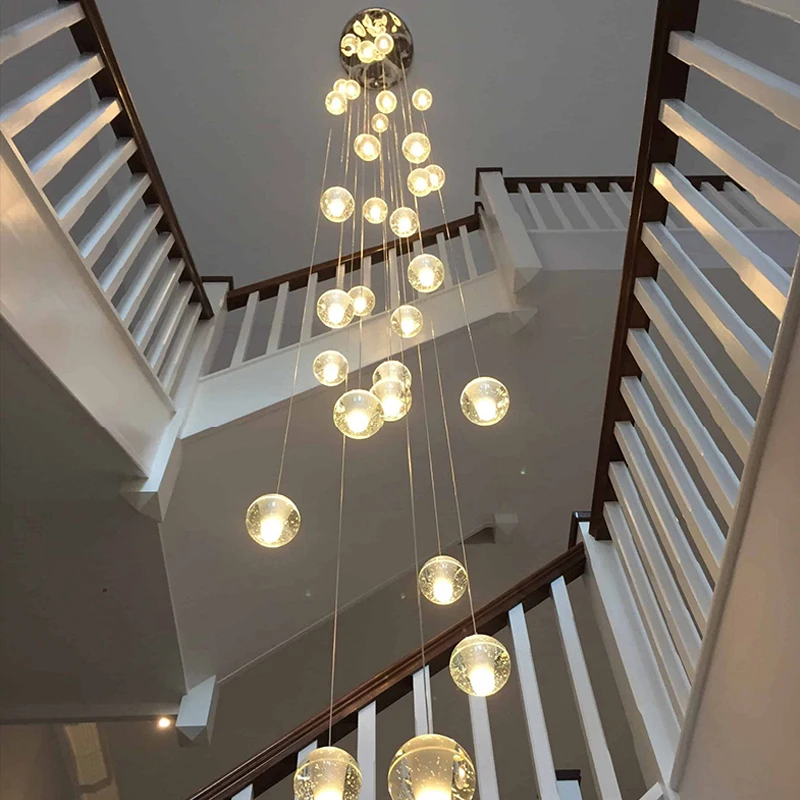 Crystal pendant swivel attic light 