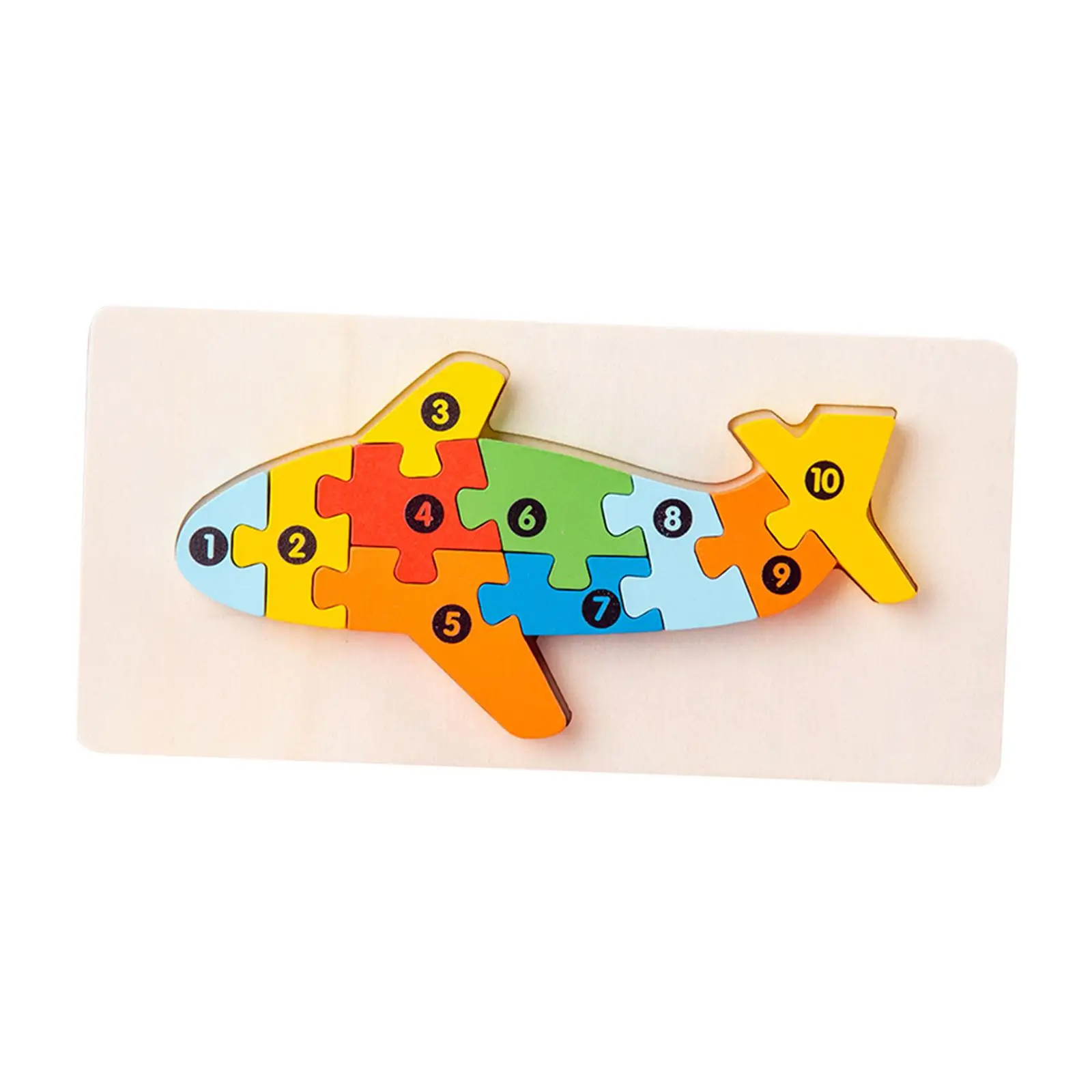 

Jigsaw Puzzle Wooden Puzzles for Toddlers 1-3 Plane Wooden Jigsaw Puzzles for Kindergarten Fine Motor Skills Boys Girls Age 3+