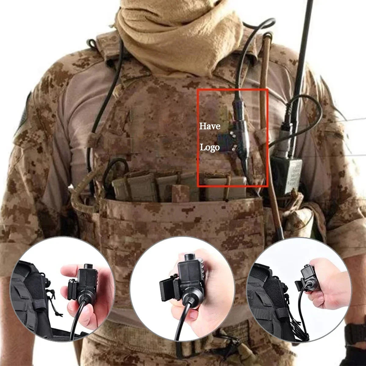 Тактический U94 PTT 7 0 кабельный штекер адаптер для гарнитуры рации TYT F8 аксессуары