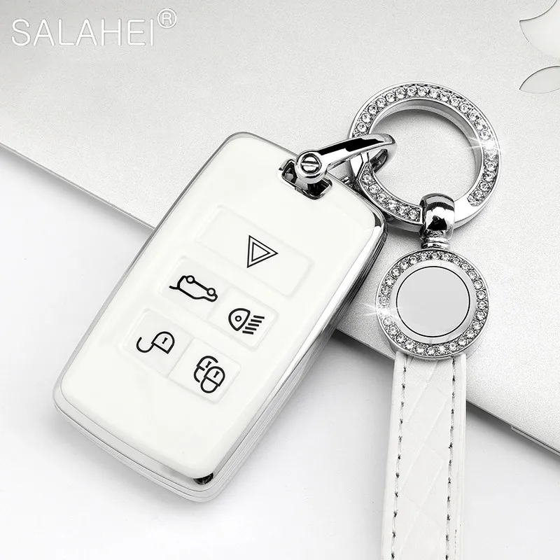 

1 Pcs New TPU Silver Edge Car Key Case Cover For Jaguar XF XFL XJ XJL XE XEL XK XKR XJ6 I Pace Fpace Epace Stype Ftype Etype