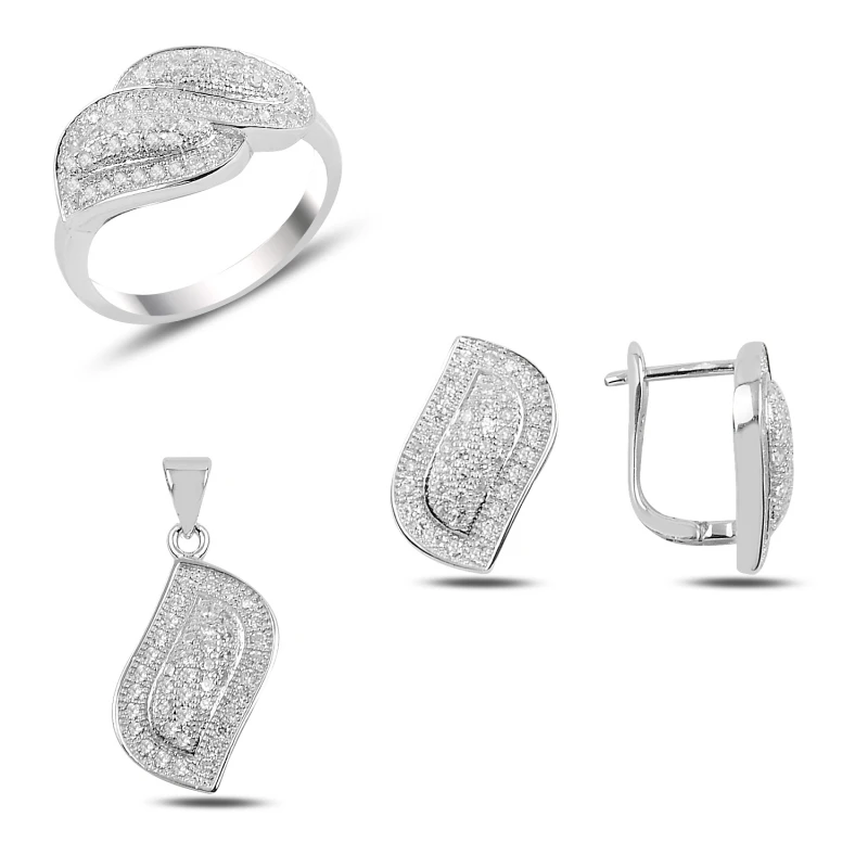 

Набор серебряных искусственных фианитов