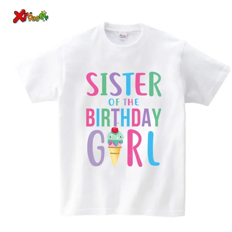 Забавное мороженое 2025 одинаковые комплекты для всей семьи хлопковая футболка