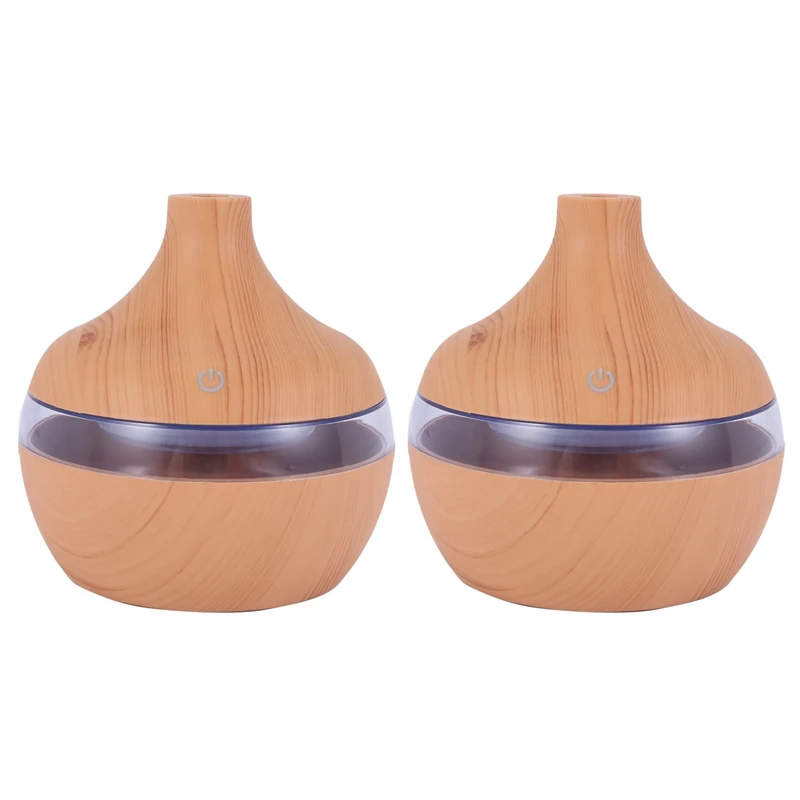 

SANQ 2X Wood Grain Aromatherapy USB Humidifier Water Droplets Air Purification Essential Oil Aroma Diffuser Grain