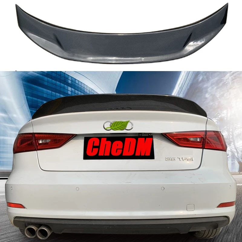 Для AUDI A3 S3 RS3 8V лимузин Тип R задний спойлер из углеродного волокна крыло багажника