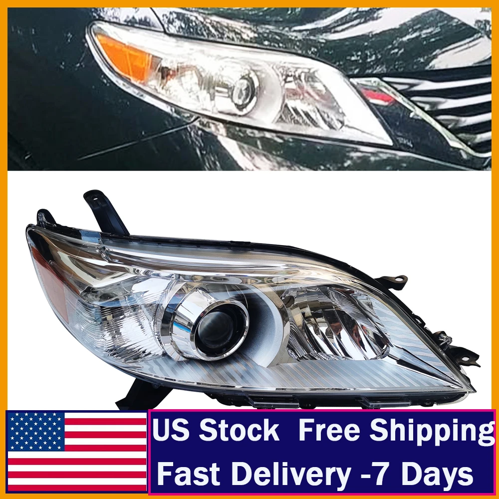 

Налобный фонарь на правую сторону пассажира, галогенная фара в сборе для Toyota Sienna 2011 2012 2013 2014