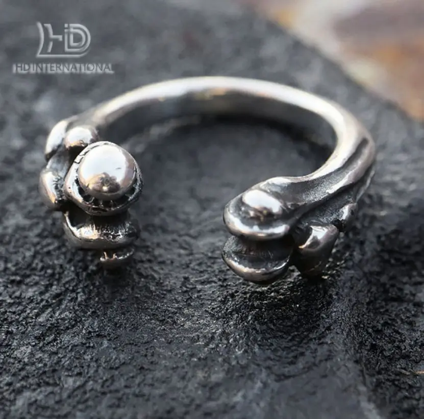 Женское серебряное кольцо регулируемое ювелирное изделие в готическом стиле