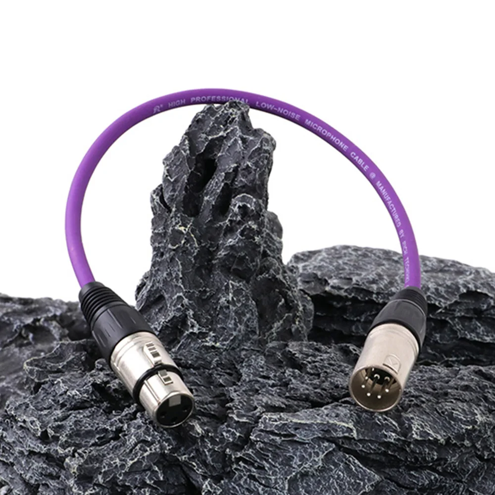 Кабель XLR 3-контактный Переходник мама-5-контактный папа сбалансированный