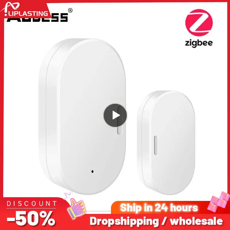 

Магнитный датчик для дверей и окон в режиме реального времени, беспроводные детекторы для домов Google, смарт-сигнализация Tuya Zigbee, 1 ~ 5 шт.