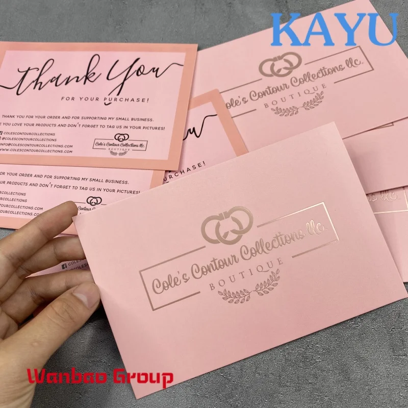 

Low MOQ High quality Luxury custom metallic foil logo business card/postcard/wedding card/thank you card
