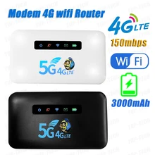 Wireless LTE Router 150Mbps Modem 4G Portable Pocket WiFi LCD Display SIM Card WIFI Mobile Hotspot CAT4 3000mAh Battery