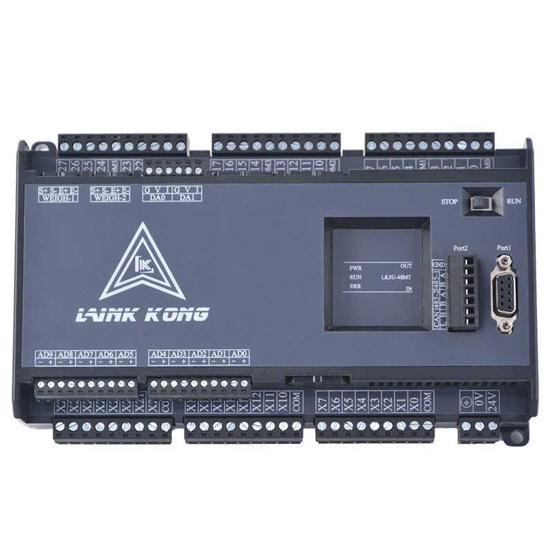 

Amsamotion FX3U-48MR FX3U-26MR-E FX2N-26MT Replace Melsec PLC 2AI/1ao 16di/10do Modbus Analog Transistor Relay for Mitsubishi