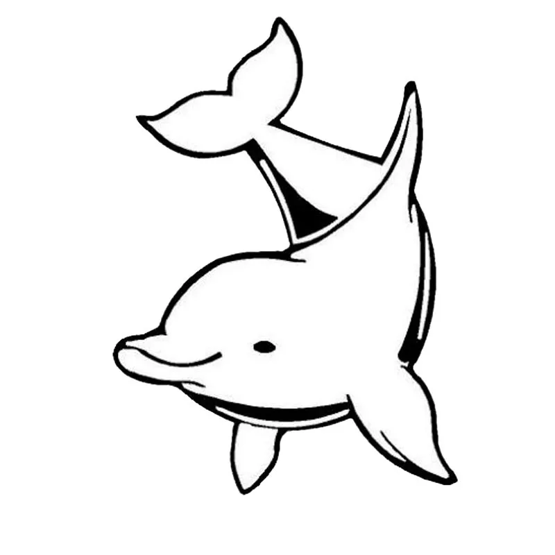 

Creativity Dolphin Plastic Art Silhouette Personality Car LaptopStickers PVC Auto Window Bumper Sunscreen Waterproof Decal
