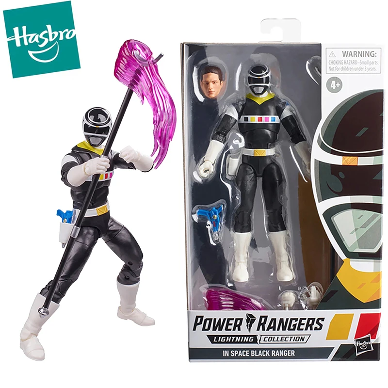 

In Stock Hasbro Power Rangers Lightning Collection Black Ranger In Space Action Figure Collectible Model Toys Gifts