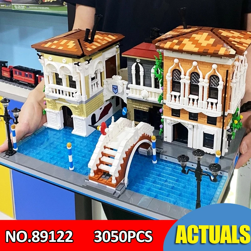 

3050 шт. креативные экспертные идеи уличный вид маленькая Венеция 89122 кубики Moc модульный дом строительные блоки модель Садовый центр