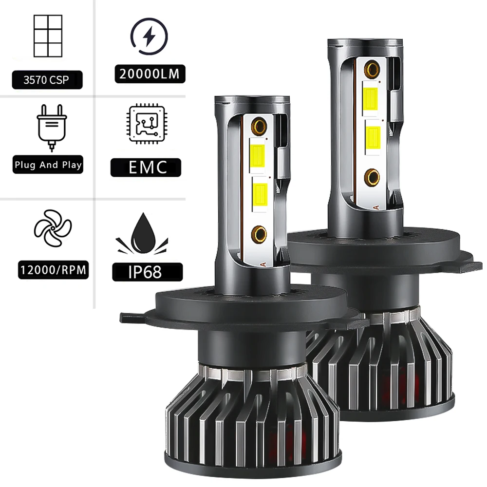 

Canbus Car Lights H11 H7 LED Lamp Car Headlight Bulbs H4 H1 H8 H9 9005 9006 HB3 HB4 Turbo LED Bulbs 12V Auto LED Light