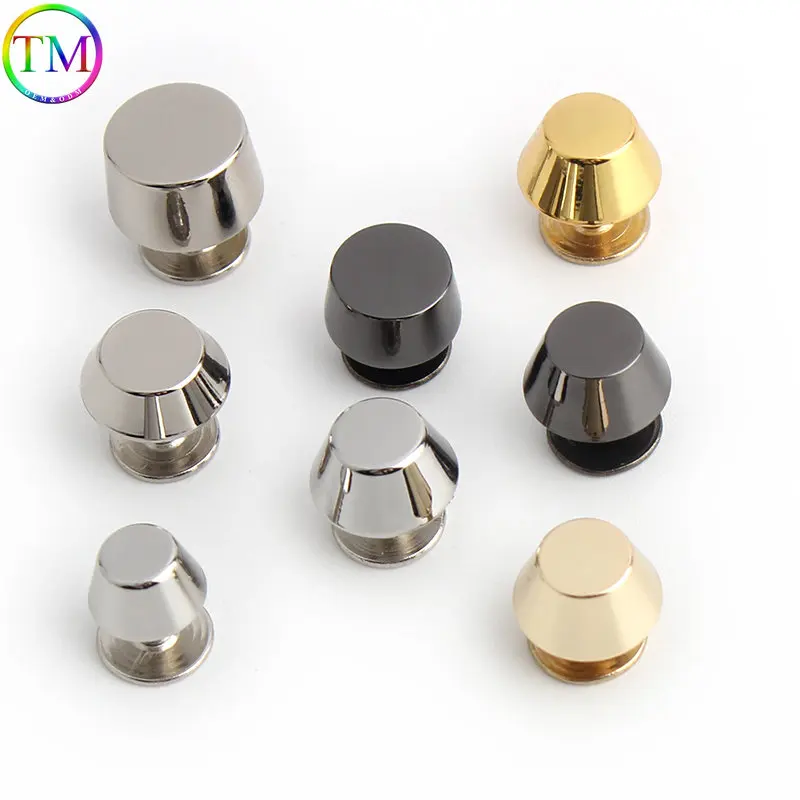 20-100 Pieces Metal 5 Colors Handbag Bottom Protecting Feet Nail Bucket Shape Rivet Spikes For Clothes Bag Shoes Accessories