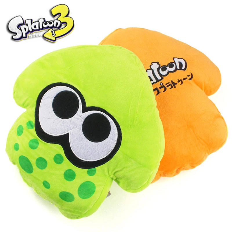 

33cm Orange Green Splatoon Inkling Anime Kawaii Animal Pollow Cushion Plush Peluche Soft Stuffed Cartoon Toys Dolls Kids Gift
