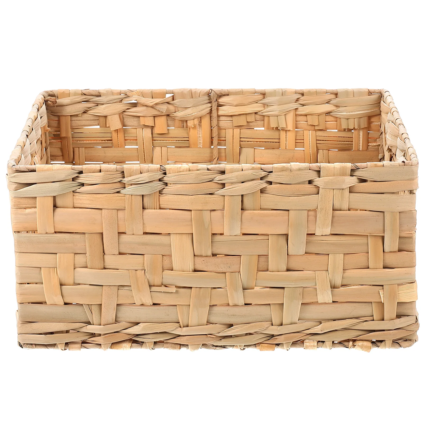 

Basket Storage Baskets Organizer Woven Box Bins Straw Seagrassrattan Desktop Wicker Rectangular Shelf Hyacinth Container Makeup