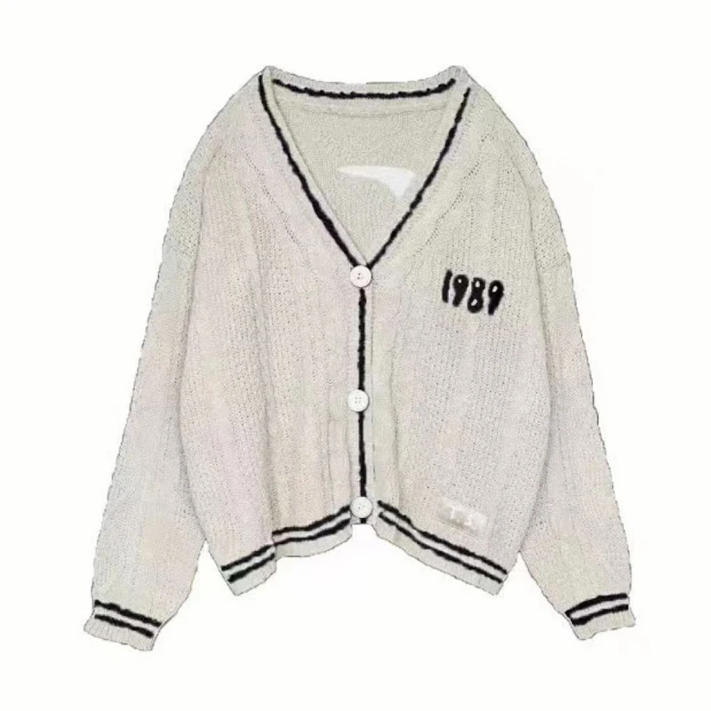 Новый синий кардиган 1989 года для женщин с вышивкой птиц специальный вязаный