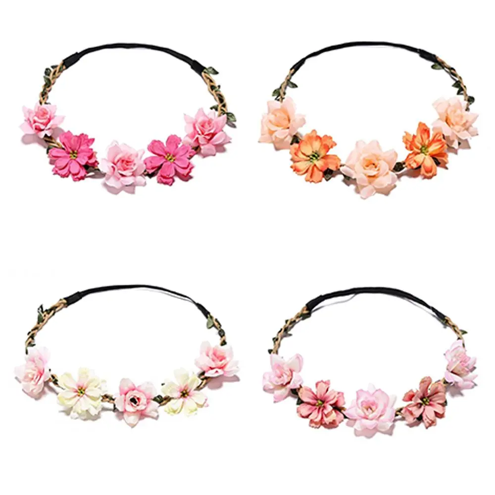 

Color Mixing Wedding Bride Rose Wreath Hair Ring Hair Accessories Garland