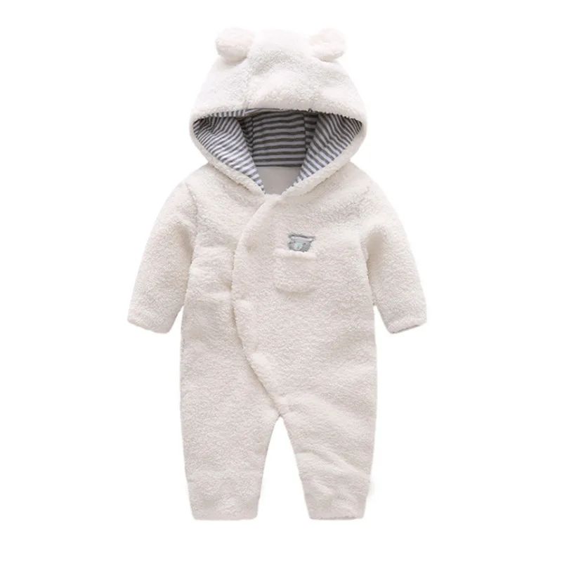 

Autumn and Winter Baby Jumpsuit Thickened Newborn Lamb Velvet Jumpsuit Baby Girl Romper Newborn Baby Clothes