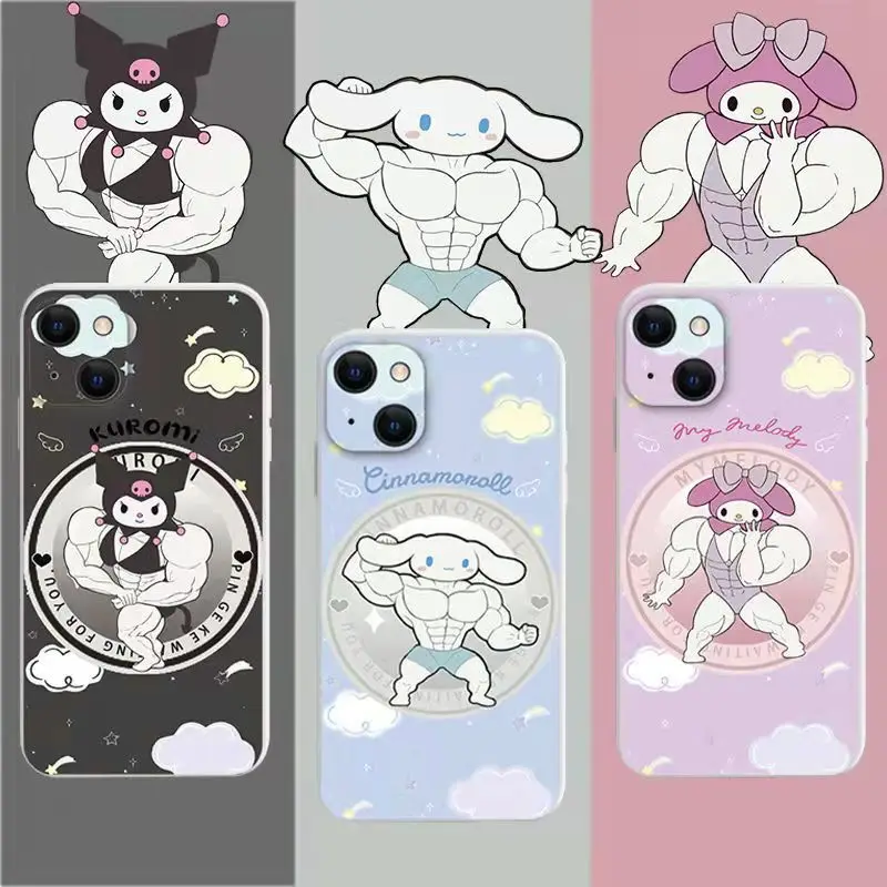 

Hellokitty kuromi Cute Phone Case For IPhone 11 12 Pro MAX 8 Plus XS XR XS Max 13 Pro 7 8 6S Cartoon color Silicone Case Gift