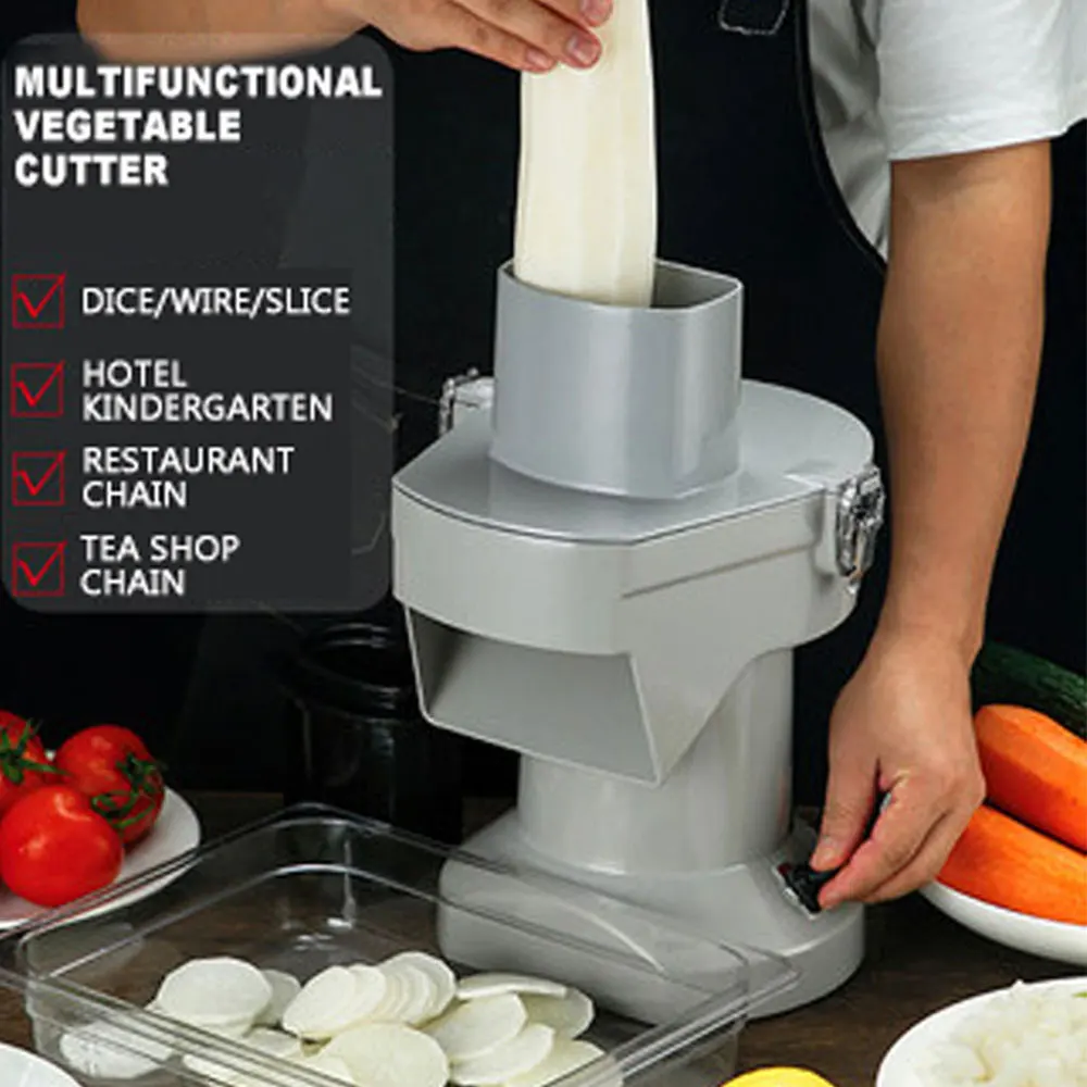 

Commercial Electric Cutter Fully Automatic Vegetable Slicer Carrot Potato Cutter Dicing Shredding Machine