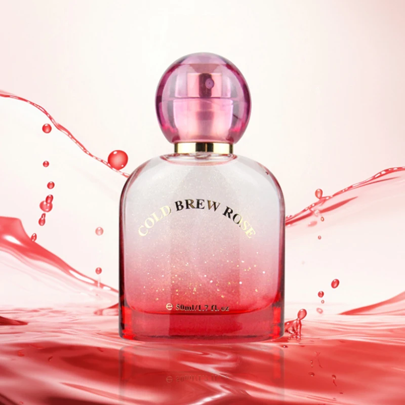 Фото Парфюмерная вода Brand Floral Eau De Toilette 50 мл с ароматом розы, лимона и кедра, в золотом флаконе, для свиданий и вечеринок, свежий стойкий парфюм, подарок №1