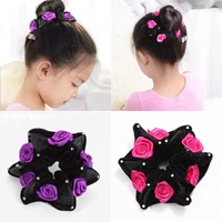 girls flower bud head korean childrens hair headdress show hair accessories little girls tie hair ball head flower