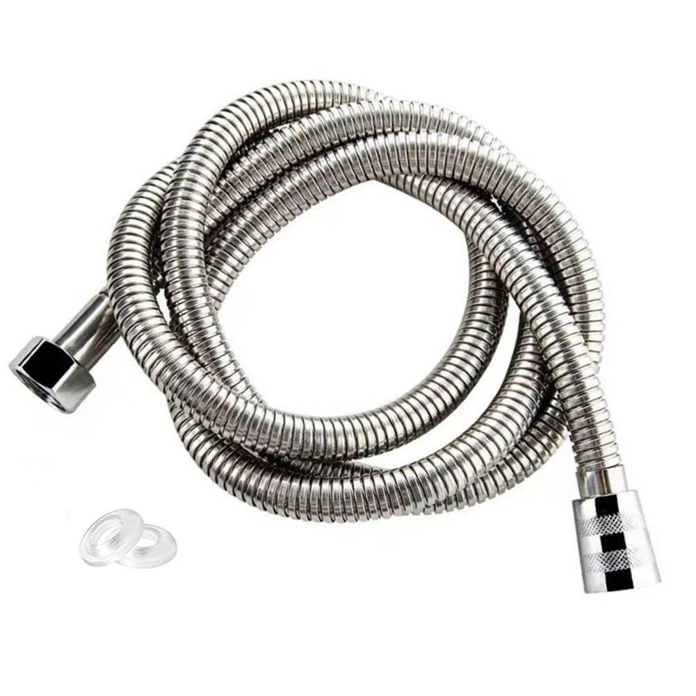 

1 5m Stainless Steel Shower Hose Sprinkler Inlet Pipe Brass Insert Leak Proof Chrome Finish Designed to Resist High Pressure