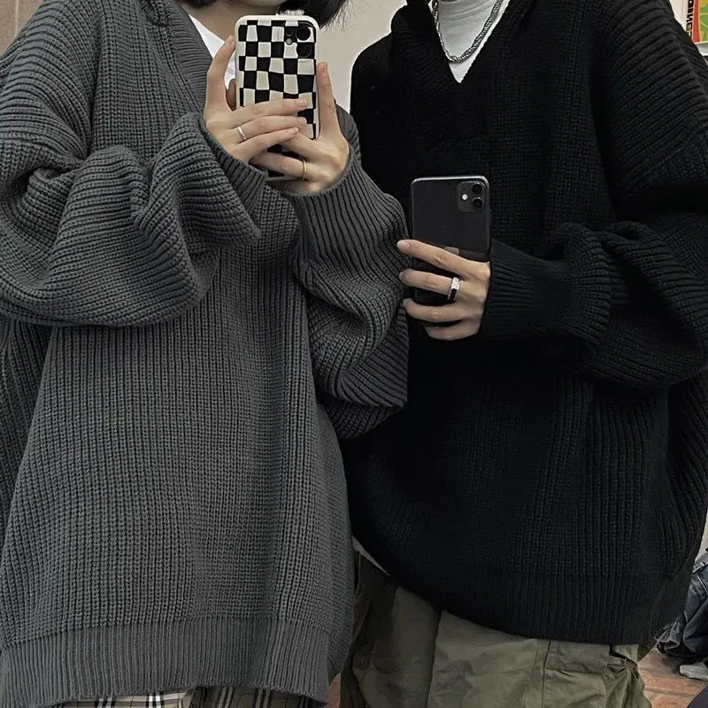 

2022 New Arrivals Men's Hooded Long Sleeve Warm Autumn Winter Solid Color Pullovers Sweaters Male Korea Style Clothing L88