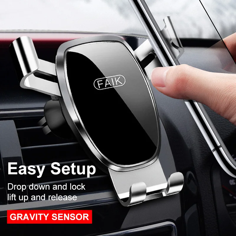 

Universal Gravity Induction Auto Phone Holder Car Air Vent Clip Mount Mobile Phone Holder CellPhone Stand Mirror Bracket