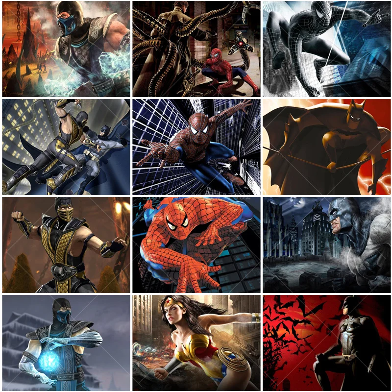 

Disney Diamond Painting 5D DIY Marvel Hero Character Spiderman Inlaid Embroidered Kits Rhinestones Picture Gift Home Decoration