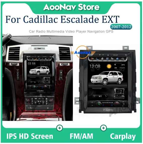 $635.40 PX6 Tesla Vertical Screen GPS Car Radio FOR Cadillac Escalade 2007 2008 2009 2010-2014 Car Video Stereo Multimedia Player