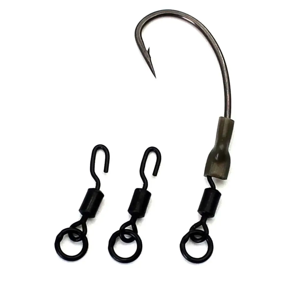 20Pcs Durable For Carp Rigs For Ronnie Rig Connector Spinner Swivel Swivel Tackle Micro Hook Carp Fishing Accessories